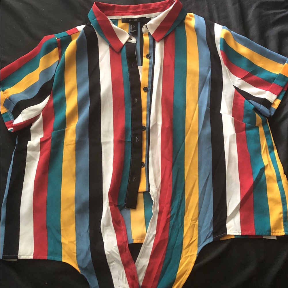 Forever 21 button down crop